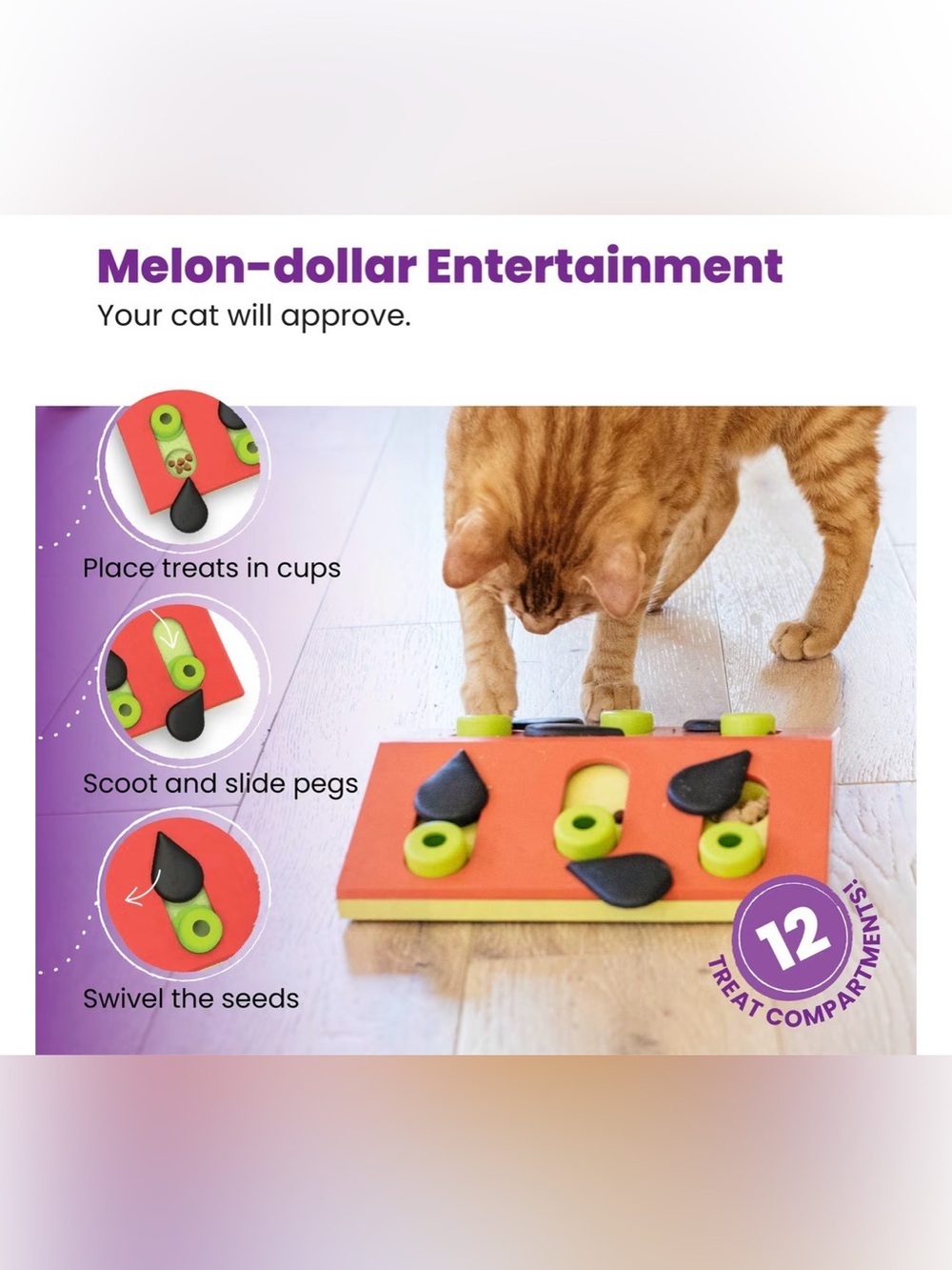 EUC Cat Puzzle & Play Toy for Treats - Picture 8 of 10